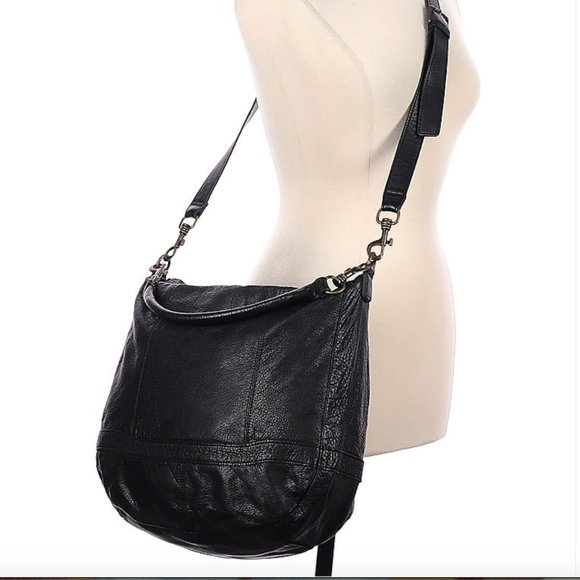 L.K. Liebeskind Berlin Black Leather Spacious Satchel Bag Convertible Crossbody - Picture 3 of 10